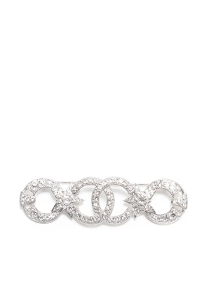 CHANEL Pre-Owned 2020 CC rhinestone brooch - Silver