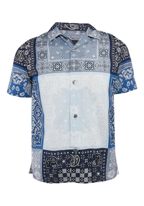 Louis Vuitton Pre-Owned bandana-print patchwork shirt - Blue