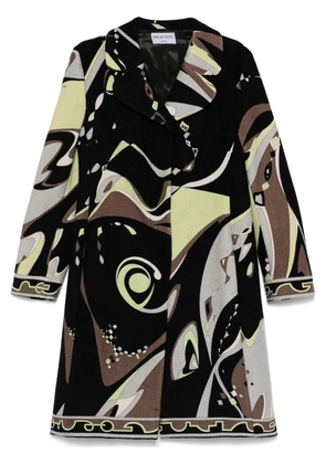 PUCCI Pre-Owned 2000s abstract-print coat - Black