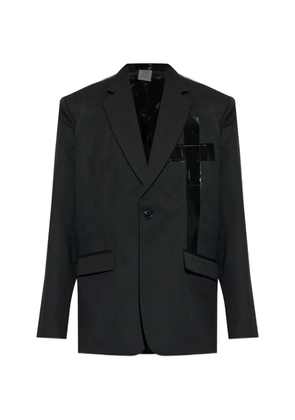 VETEMENTS cross-patch blazer - Black
