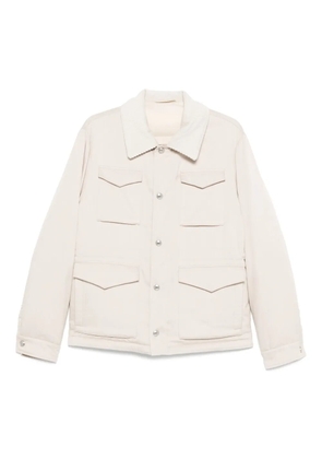 Eleventy corduroy-collar field jacket - Neutrals
