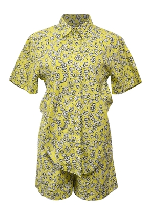 MAX&Co. floral-printed shirt and shorts set - Yellow