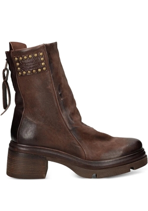A.S.98 studded heeled boots - Brown