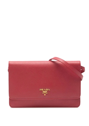 Prada Pre-Owned 2010-2025 Saffiano Wallet on Strap crossbody bag - Red