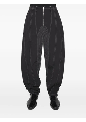 Mugler panelled zip trousers - Black