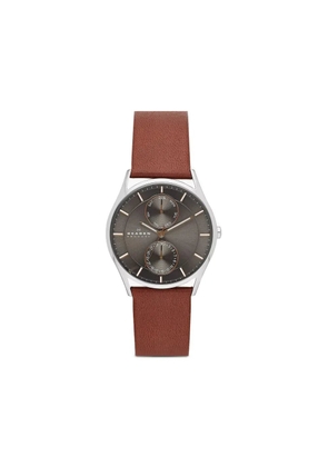 Skagen Holst Multifunction leather-strap 40mm - Brown