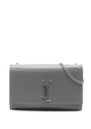 Saint Laurent Pre-Owned 2017 Medium Grain De Poudre Monogram Kate crossbody bag - Grey