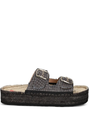 Love Moschino double-buckle espadrilles - Black