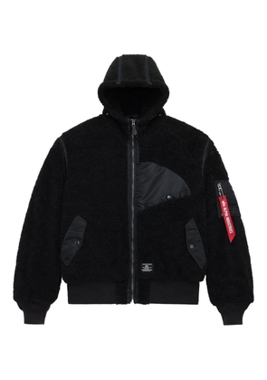 Alpha Industries long-sleeve sherpa onion-quilted jacket - Black