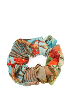 Lygia & Nanny Lola floral-print hair scrunchie - Blue