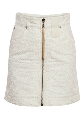 Louis Vuitton Pre-Owned fil-coupe monogram skirt - White