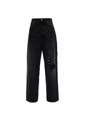 VETEMENTS distressed splatter jeans - Black