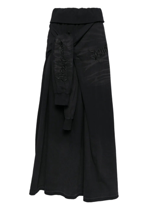 Juun.J sweatshirt cotton maxi skirt - Black