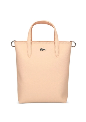 Lacoste mini textured leather tote bag - Pink