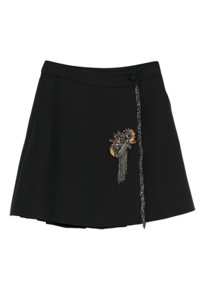 Dice Kayek crystal-embellished skirt - Black