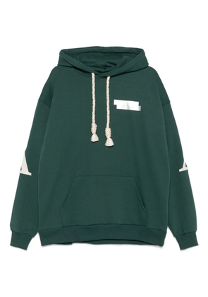 AL AIN logo-print hoodie - Green
