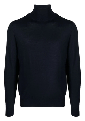 Canali fine-knit roll-neck jumper - Blue