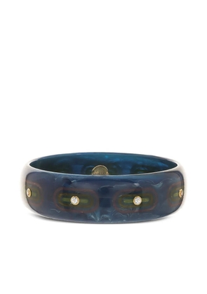 Mark Davis 18K yellow gold bakelite bracelet - Blue