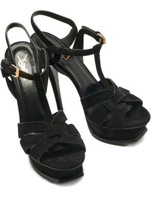 Saint Laurent Pre-Owned knot-detail sandals - Black