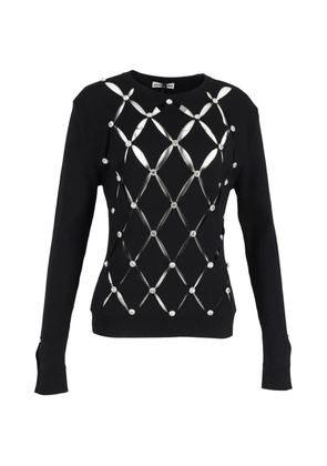 Paco Rabanne Pre-Owned crystal cut-out merino-wool sweater - Black