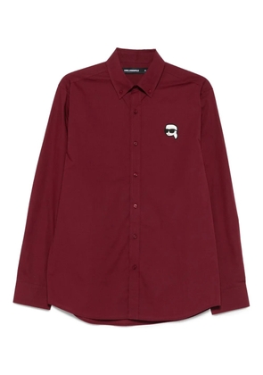 Karl Lagerfeld logo-patch shirt - Red
