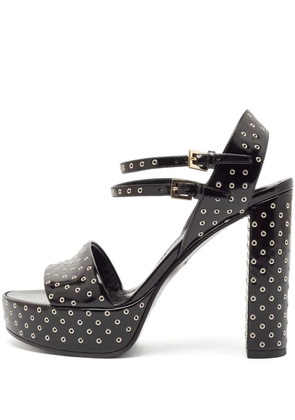 Louis Vuitton Pre-Owned 125mm eyelet-embellished sandals - Black