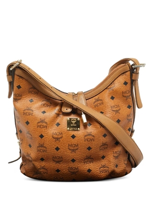 MCM Pre-Owned Visetos signature-logo leather shoulder bag - Brown