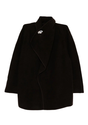 LESS single-breasted coat - Brown