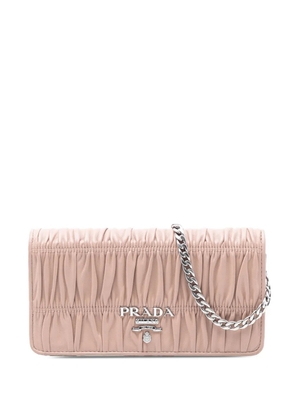 Prada Pre-Owned 2000-2025 Nappa Gaufre Wallet On Chain crossbody bag - Brown