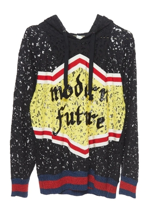 Gucci Pre-Owned lace hoodie - Black