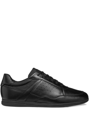 Geox Renan perforated leather lace-up sneakers - Black