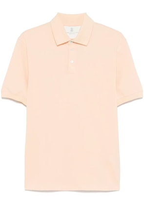 Brunello Cucinelli piqué-weave polo shirt - Orange