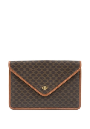 Celine Pre-Owned 1980s Triomphe leather clutch bag - Brown