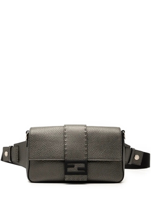 Fendi Pre-Owned 2000-2010 Leather Selleria Convertible Baguette satchel - Grey