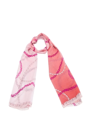 Valentino Garavani Pre-Owned ombré logo-print scarf - Pink