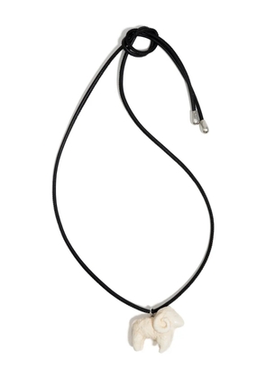 Bimba y Lola animal-pendant necklace - White
