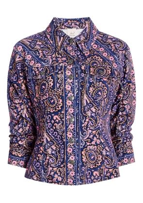 Cinq A Sept Canyon paisley velvet jacket - Blue