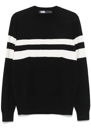 Karl Lagerfeld Karl monogram-jacquard sweater - Black