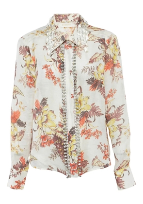 ZIMMERMANN floral-print shirt - Neutrals