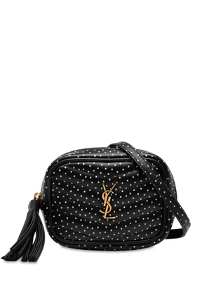 Saint Laurent Pre-Owned 2020 Baby Quilted Chevron Calfskin Monogram Polka Dot Lou Camera Bag crossbody bag - Black