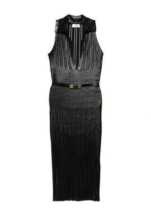 Elisabetta Franchi laminated knit dress - Black