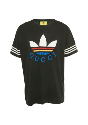 Gucci Pre-Owned logo-print stripe.detail T-shirt - Black