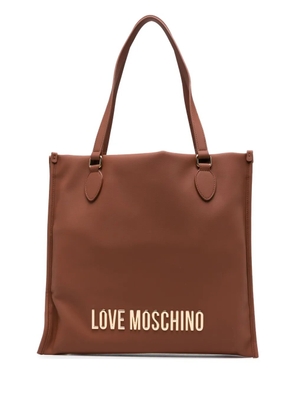 Love Moschino logo-lettering tote bag - Brown