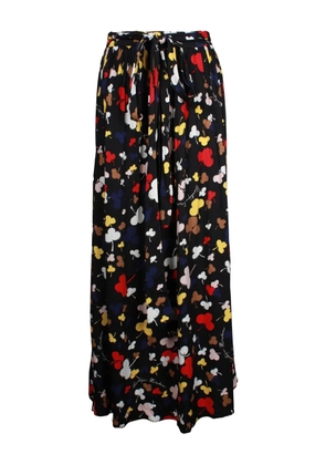 Moschino Pre-Owned floral-print maxi skirt - Black