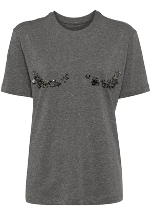 JNBY crystal-embellished T-shirt - Grey