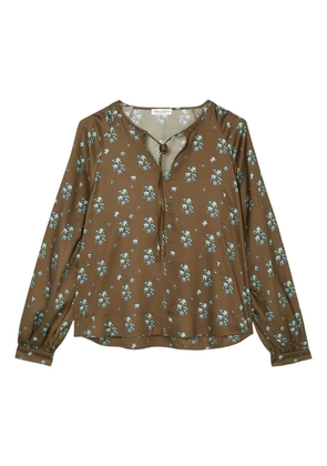 Marc O'Polo floral-print tie blouse - Brown