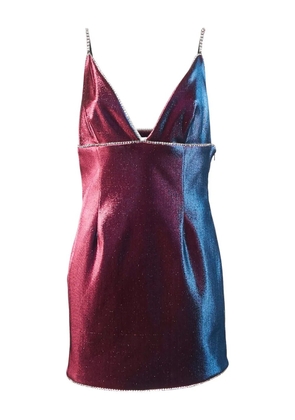 AREA Lurex studded V-neck dress - Multicolour