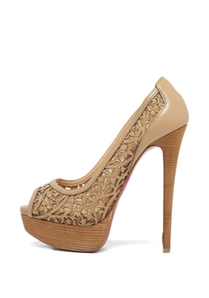 Christian Louboutin Pre-Owned Pampas cut-outs peep-toe heeled pumps - Neutrals