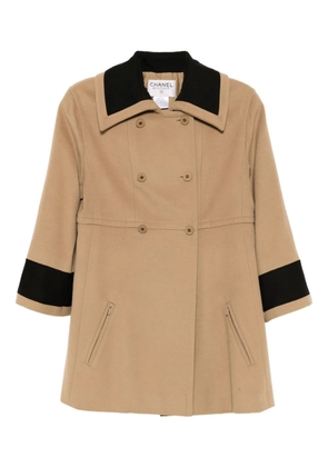CHANEL Pre-Owned 1998 double-breasted coat - Brown