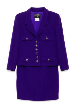 CHANEL Pre-Owned 1995 setup suit jacket skirt - Purple
